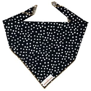 Black & White Dot Dog Bandana